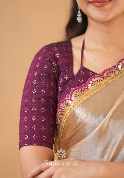 Dhiyona SS The Luxe Gleam Tissue Cotton Saree