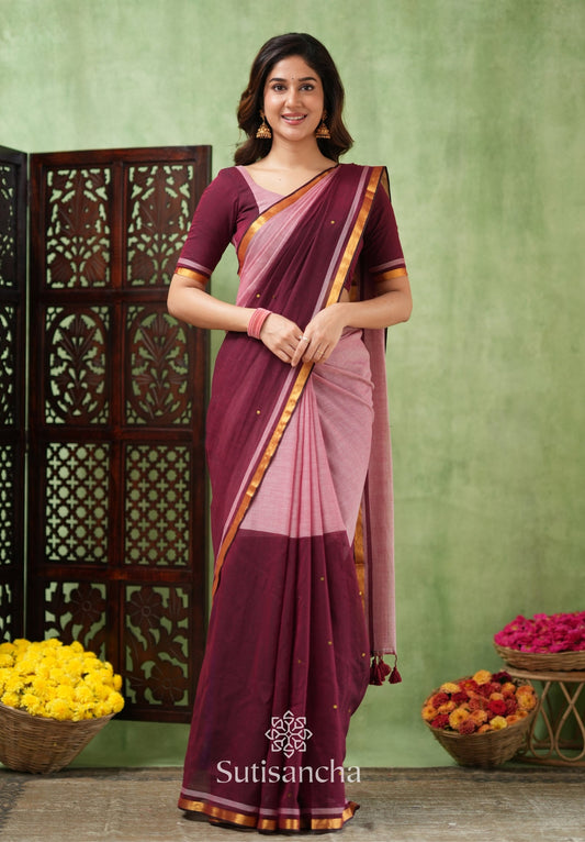 Dhiyona SS Regal Border Mul Cotton Saree