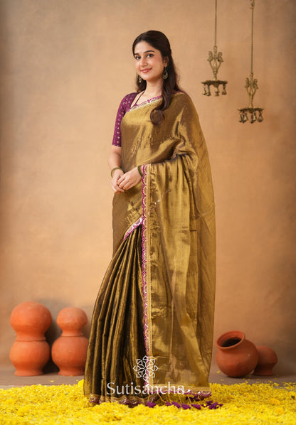 Dhiyona SS The Luxe Gleam Tissue Cotton Saree