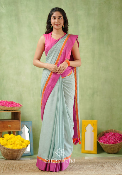 Dhiyona SS Pink Poise Pure Cotton Saree