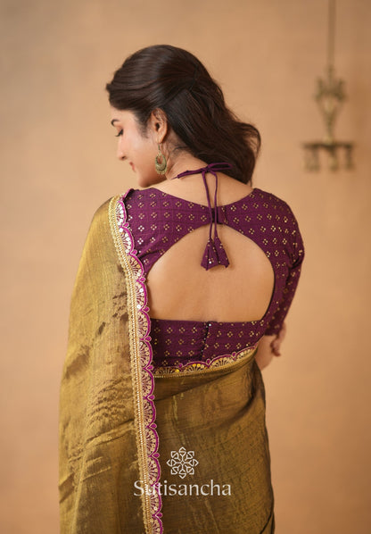 Dhiyona SS The Luxe Gleam Tissue Cotton Saree