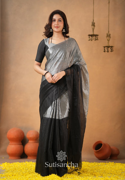 Dhiyona SS Regal Split Elegance Handloom Tissue Cotton Saree