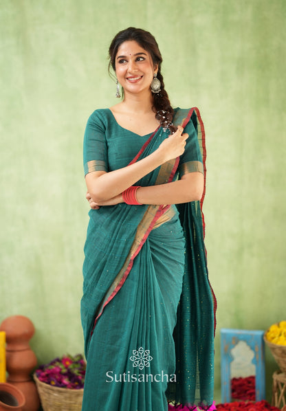 Dhiyona SS Sitaara Mul: Handwoven Sequin Elegance