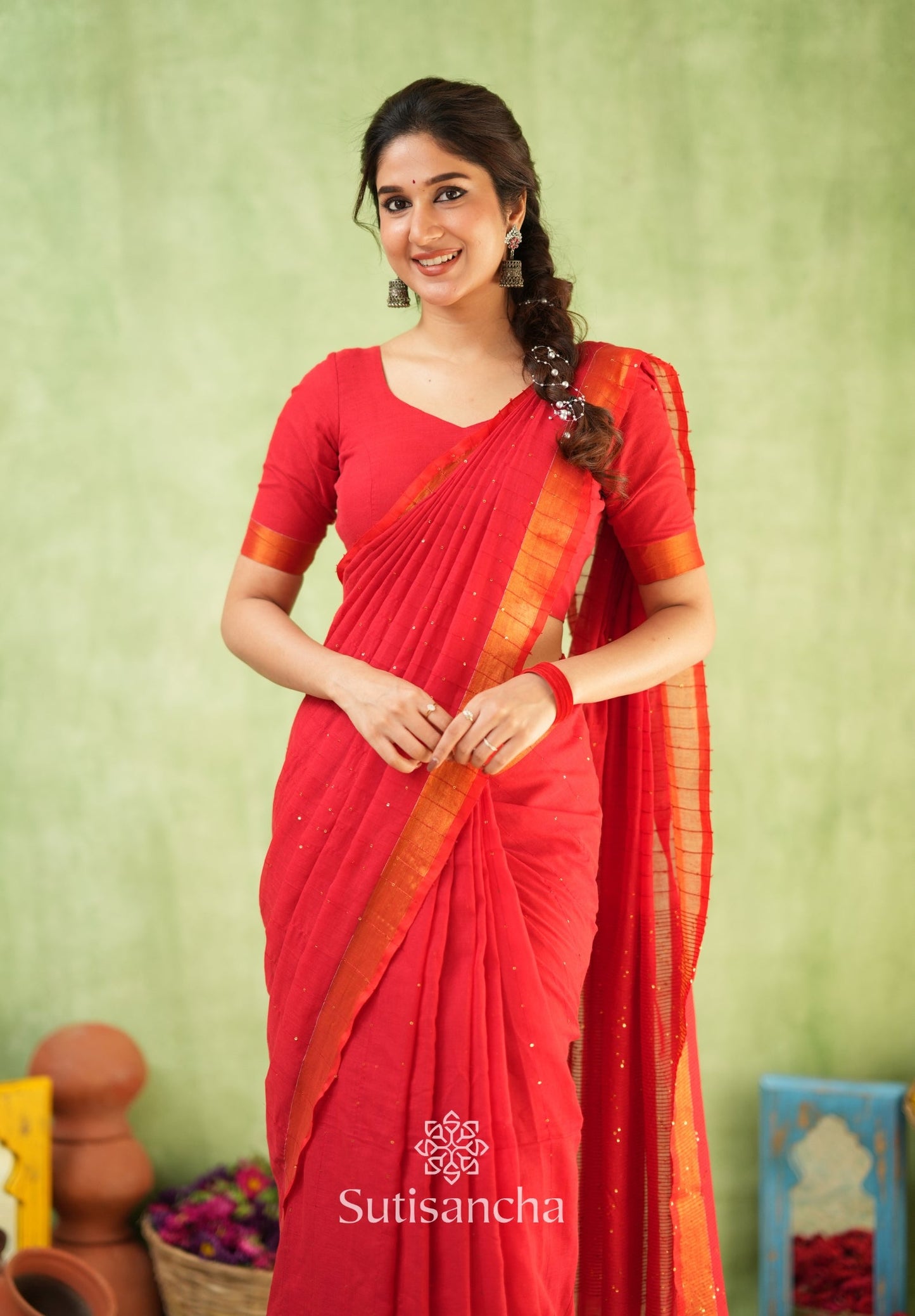 Dhiyona SS Sitaara Mul: Handwoven Sequin Elegance