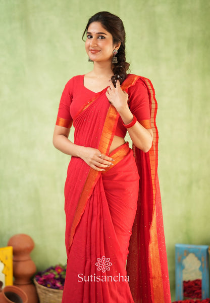 Dhiyona SS Sitaara Mul: Handwoven Sequin Elegance