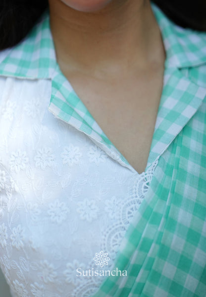 Dhiyona SS Summer Gingham Mul Cotton Saree