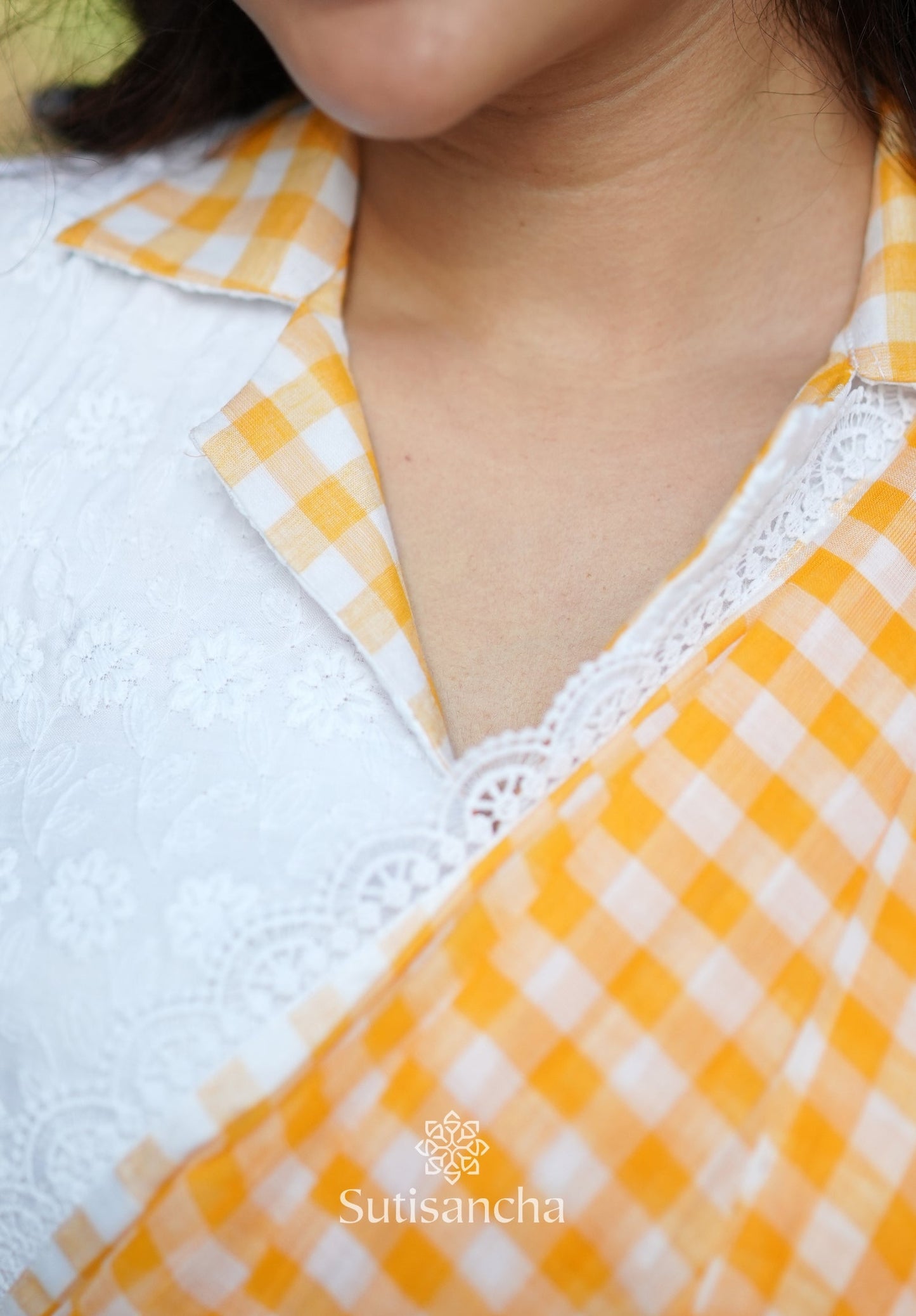 Dhiyona SS Summer Gingham Mul Cotton Saree