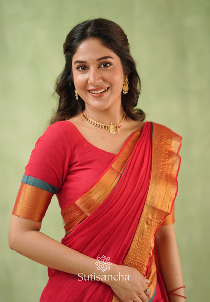Dhiyona SS Golden Edge Classic Mul Saree