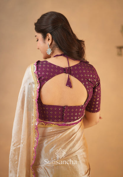 Dhiyona SS The Luxe Gleam Tissue Cotton Saree