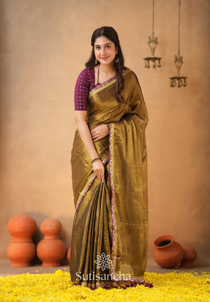 Dhiyona SS The Luxe Gleam Tissue Cotton Saree