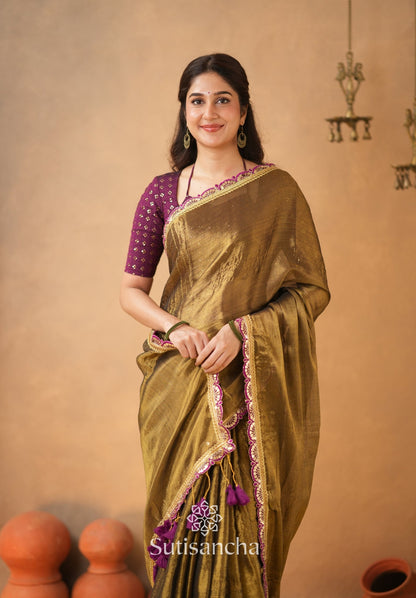 Dhiyona SS The Luxe Gleam Tissue Cotton Saree