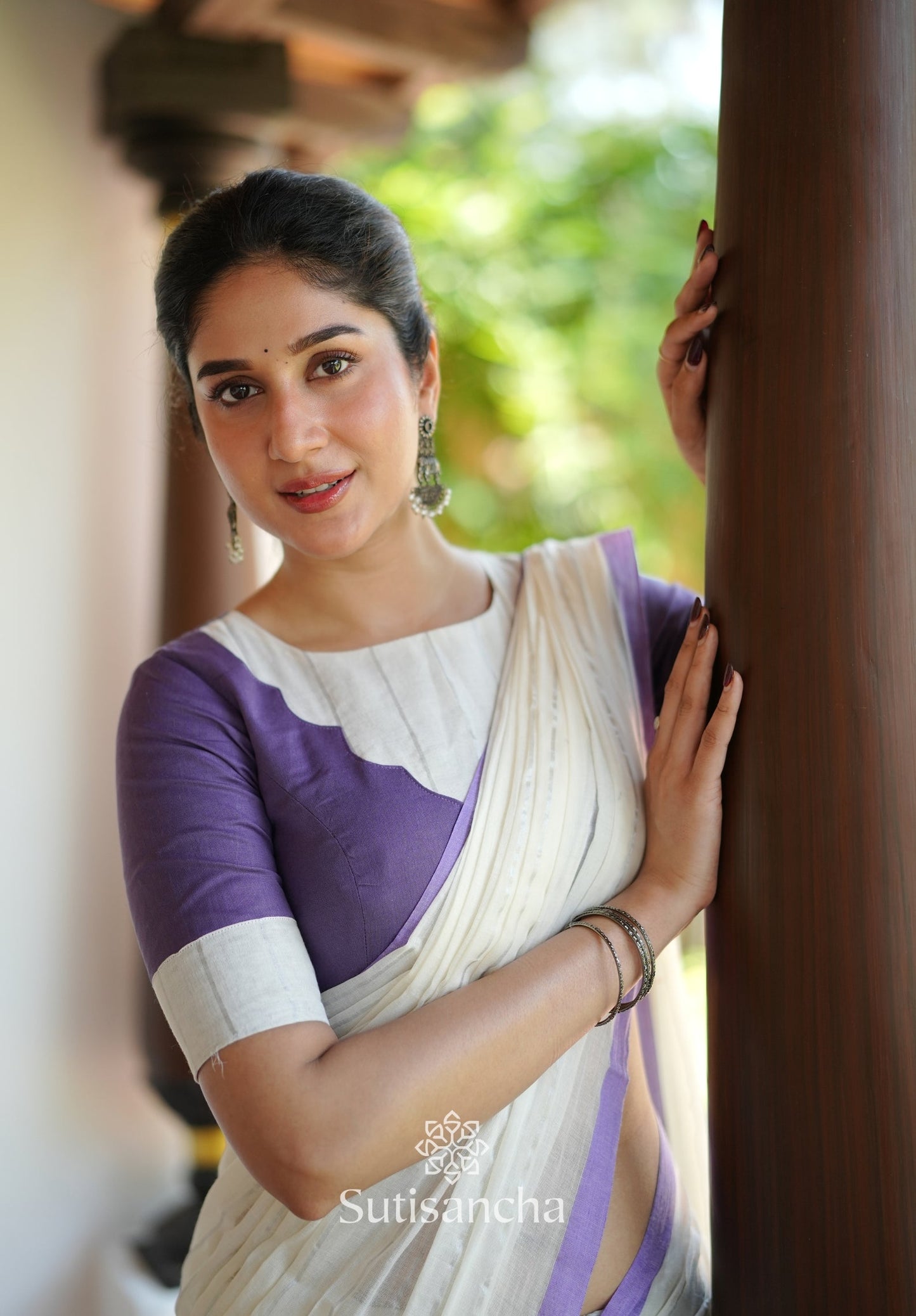 Dhiyona SS Lavender Mist Mul Cotton Saree