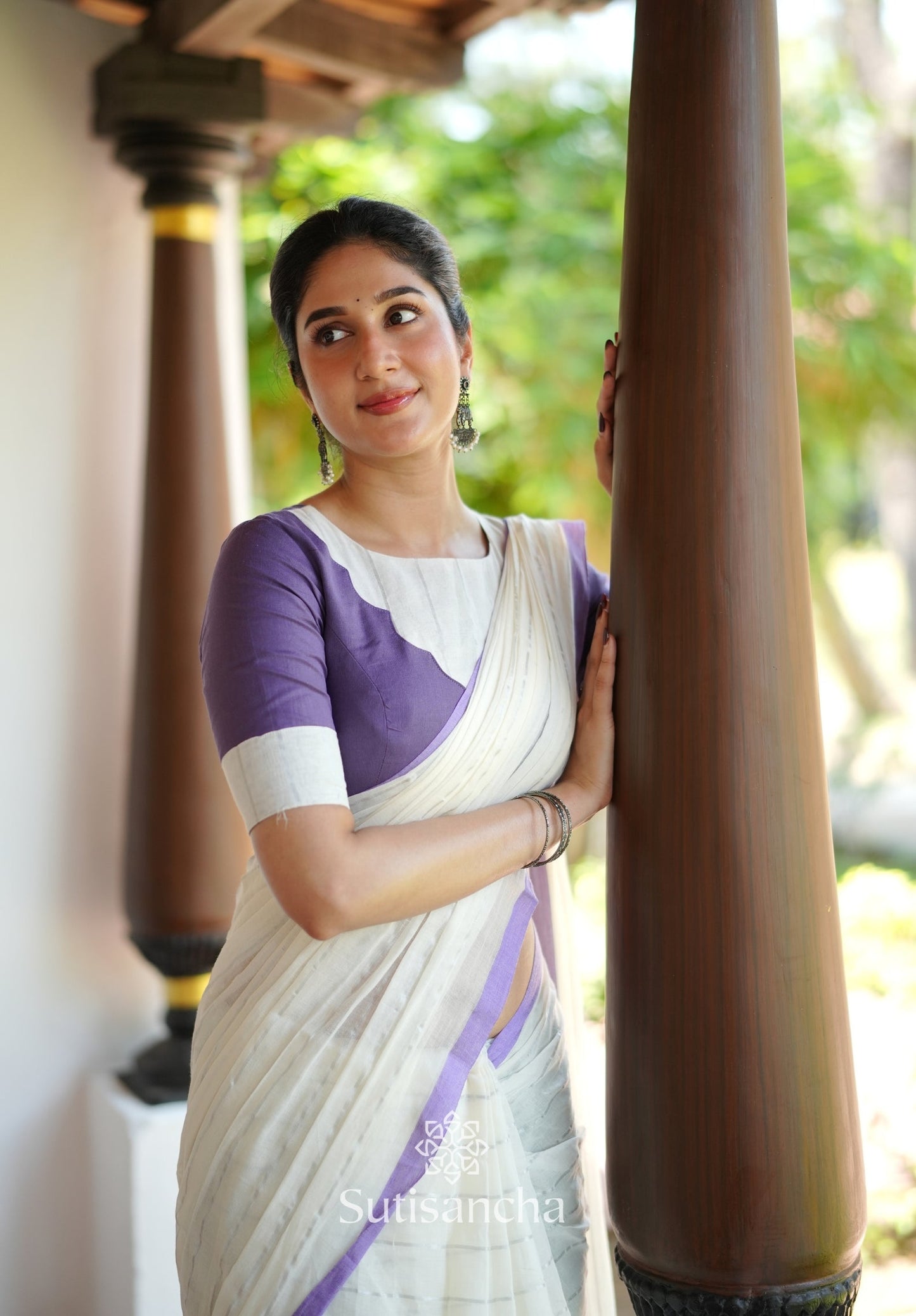 Dhiyona SS Lavender Mist Mul Cotton Saree