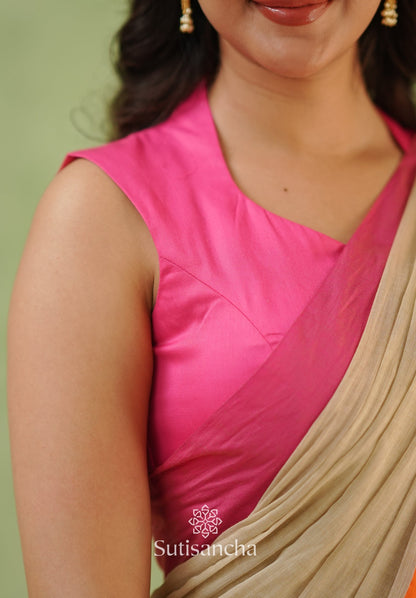 Dhiyona SS Pink Poise Pure Cotton Saree