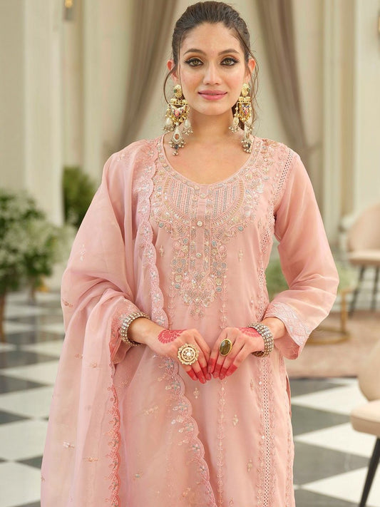 Women Ethnic Motifs Embroidered Kurta with Trousers & Dupatta