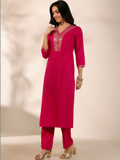 Women Ethnic Motifs Embroidered Regular Kurta with Trousers & With Dupatta