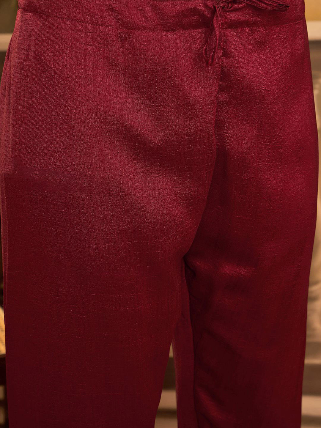 Zari & Sequin Embroidered A-Line Kurta & Trousers With Dupatta