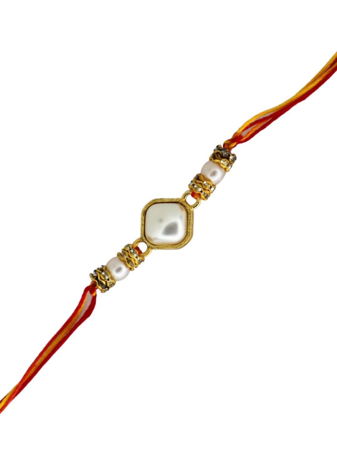 Dhiyona Thread Rakhi Greeting Card & Roli Chawal