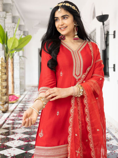Dhiyona CH Embroidered Kurta Set with Dupatta