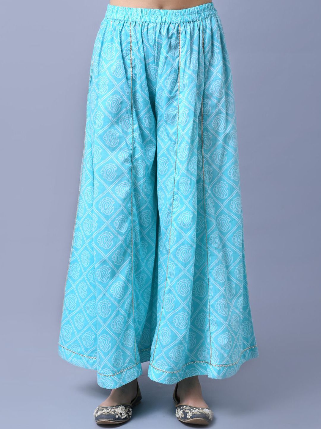 Dhiyona AN Ethnic Motifs Printed Gotta Patti Regular Straight Kurta With Sharara