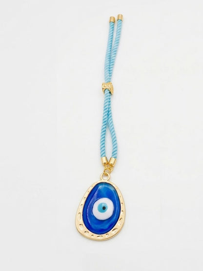 Dhiyona Set Of 2 Blue Evil Eye Bhaiya Bhabhi Wraparound Rakhi