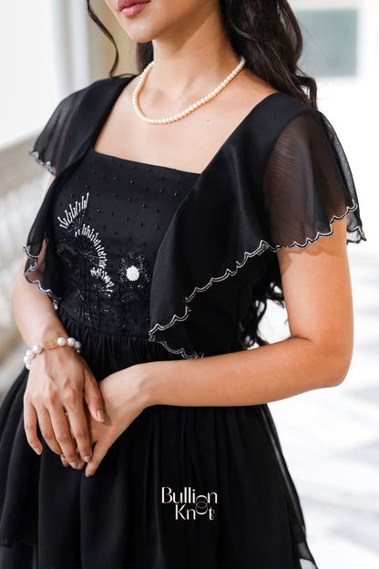 Dhiyona BN Celestial Indo Western in Black