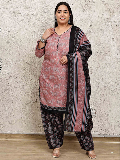 Dhiyona KL Women Floral Printed Regular Kurta with Salwar & With Dupatta