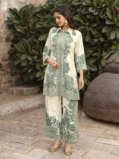 Reet Olive Printed Co-ord Set