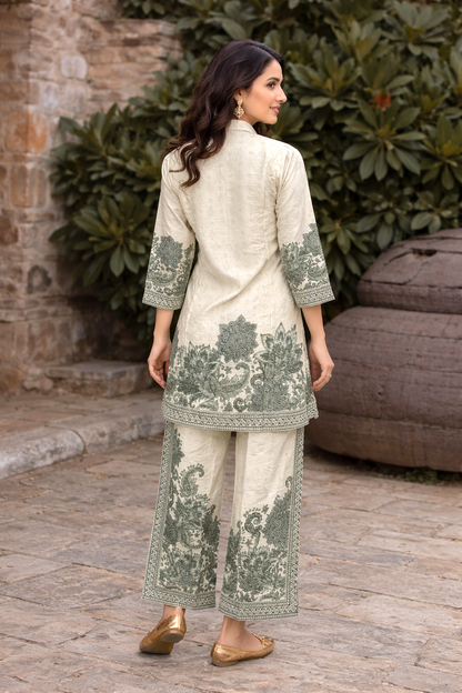 Reet Olive Printed Co-ord Set