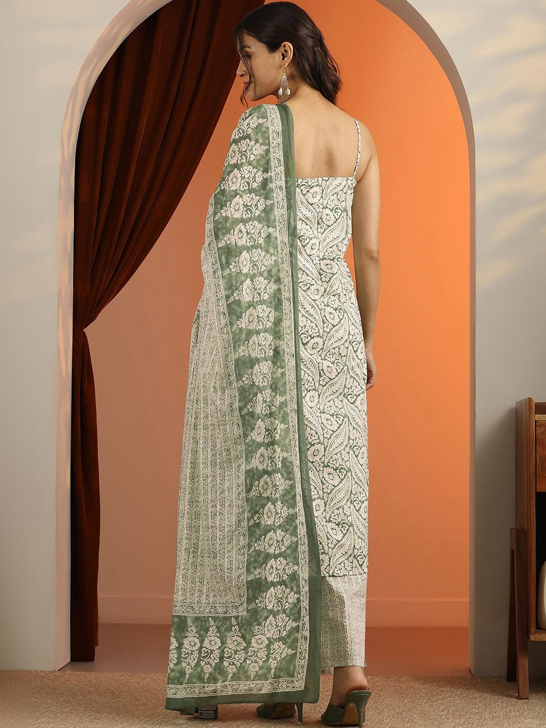 Women Ethnic Motifs Printed Regular Kurta with Palazzos & With Dupatta