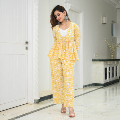 Pineapple Printed Cotton Pant Top