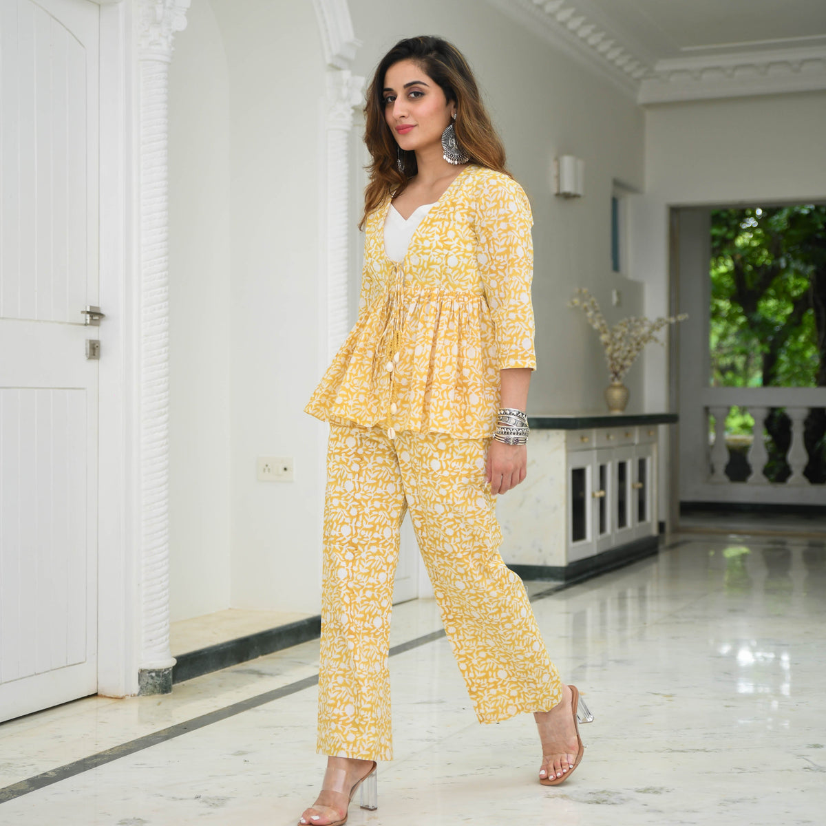 Pineapple Printed Cotton Pant Top