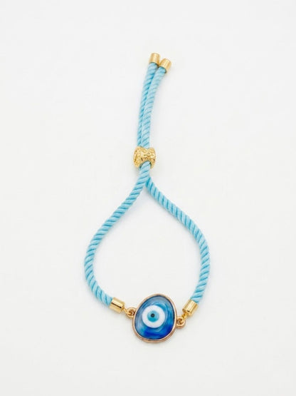 Dhiyona Set Of 2 Blue Evil Eye Bhaiya Bhabhi Wraparound Rakhi