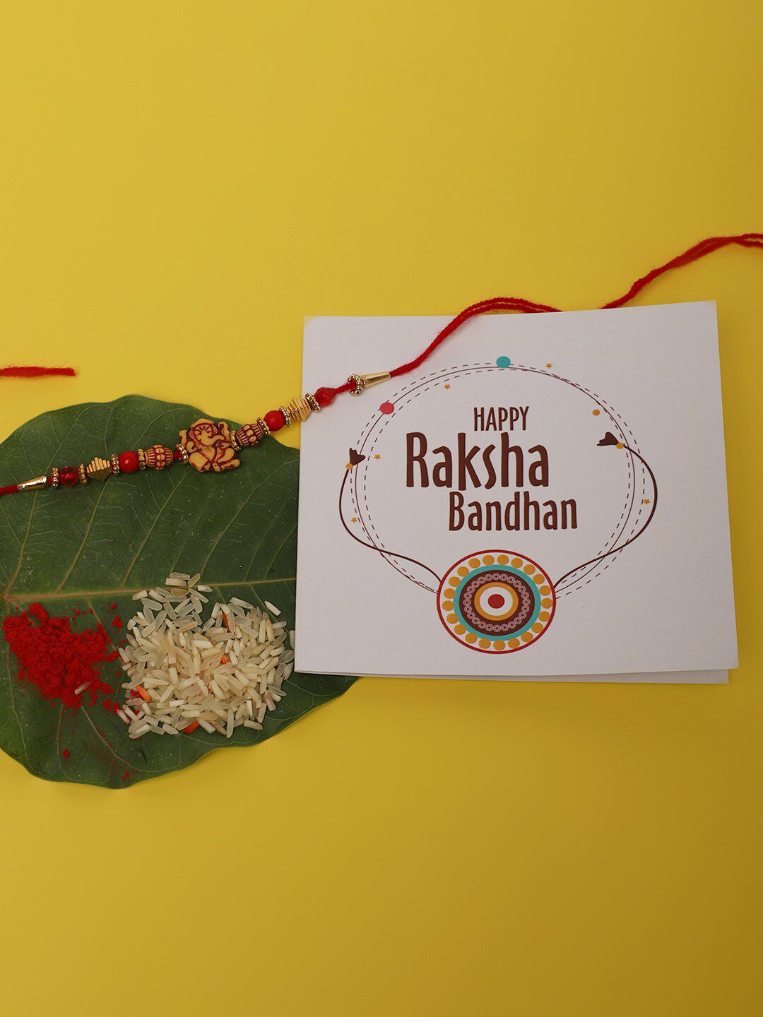 Dhiyona Unisex Beaded Thread Rakhi