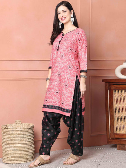 Dhiyona KL Floral Printed Straight Kurta With Salwar & Dupatta