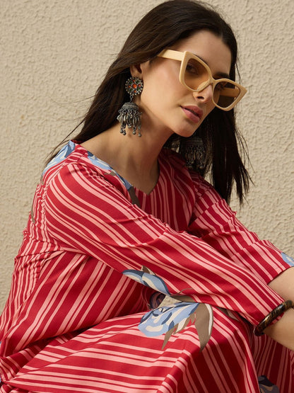 Women Printed Regular Kurta with Trousers