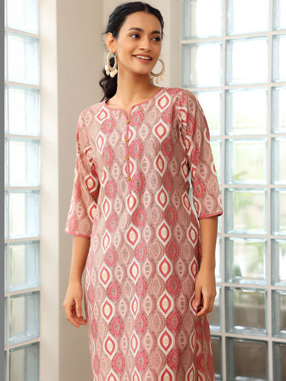 Women Printed Regular Kurta with Trousers & With Dupatta