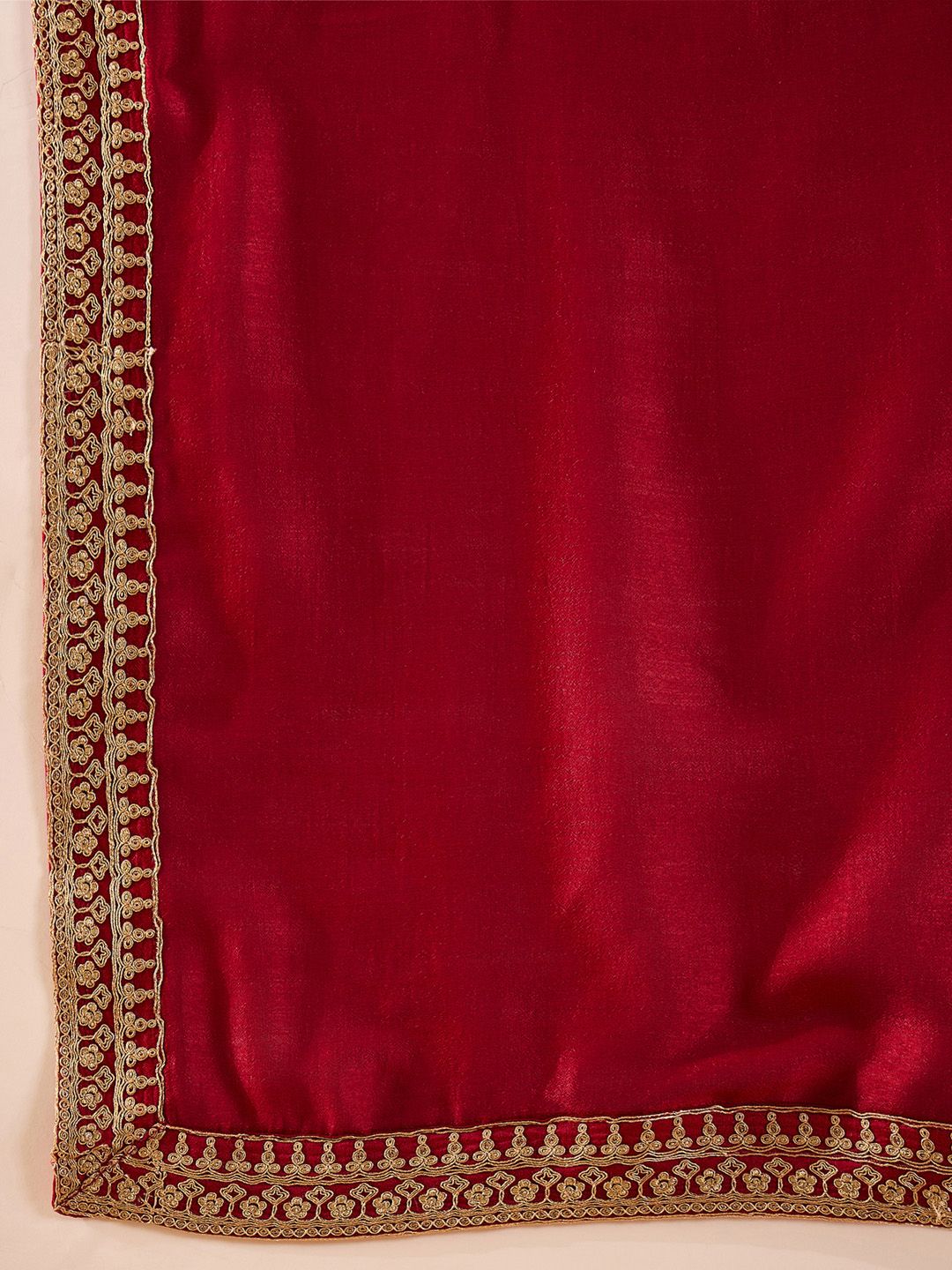 Dhiyona KL Floral Embroidered Round Neck Straight Kurta With Palazzos & Dupatta