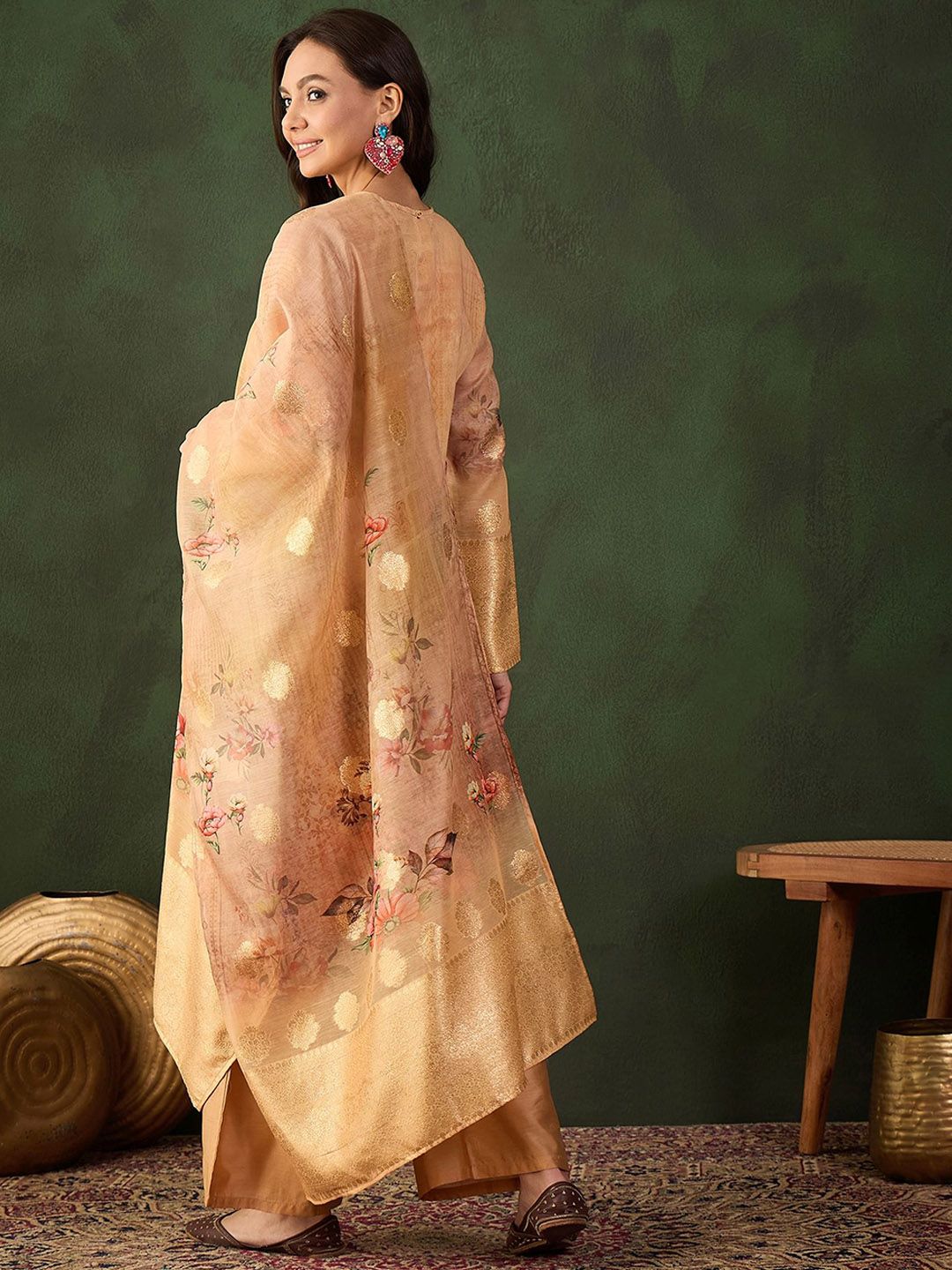 Dhiyona SN Printed Kurta & Palazzo With Dupatta