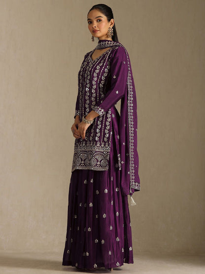 Dhiyona SO Women's Women Embroidered Regular Kurta with Palazzos & Dupatta