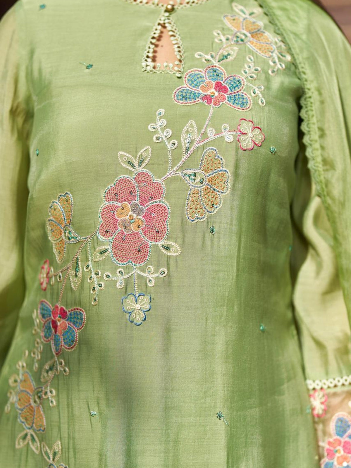 Dagdai Aspar Full Work Lawn Suit Set
