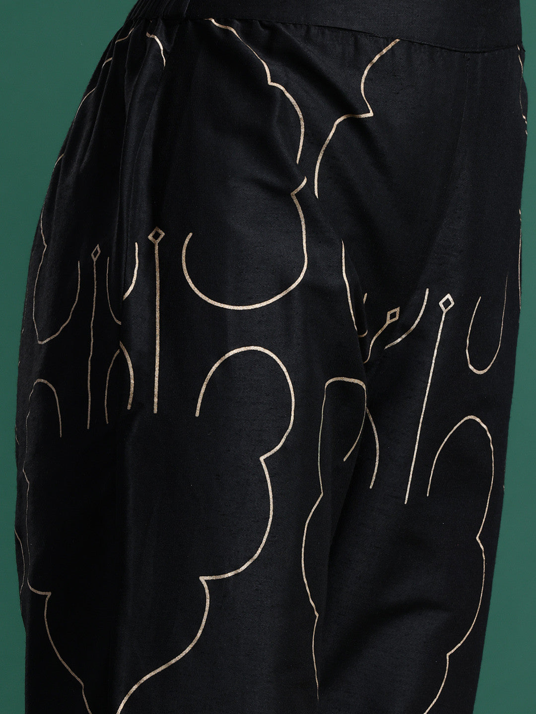 Foil Printed A-Line Kurta & Trousers Set