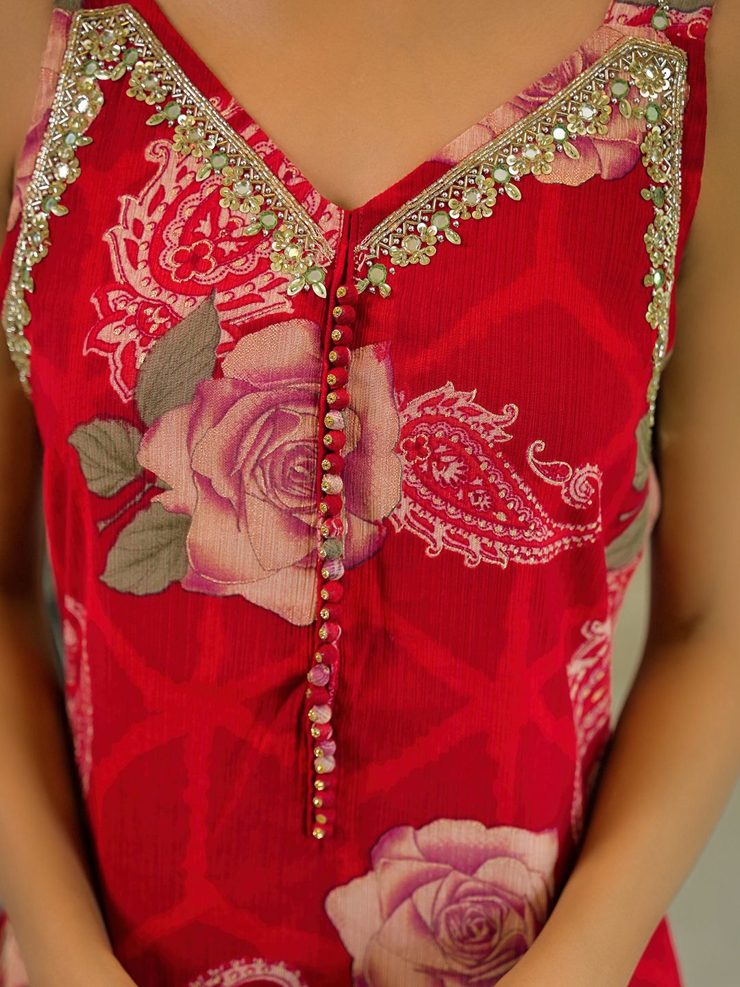 Dhiyona HOP Women Floral Printed Kurta with Sharara & Dupatta