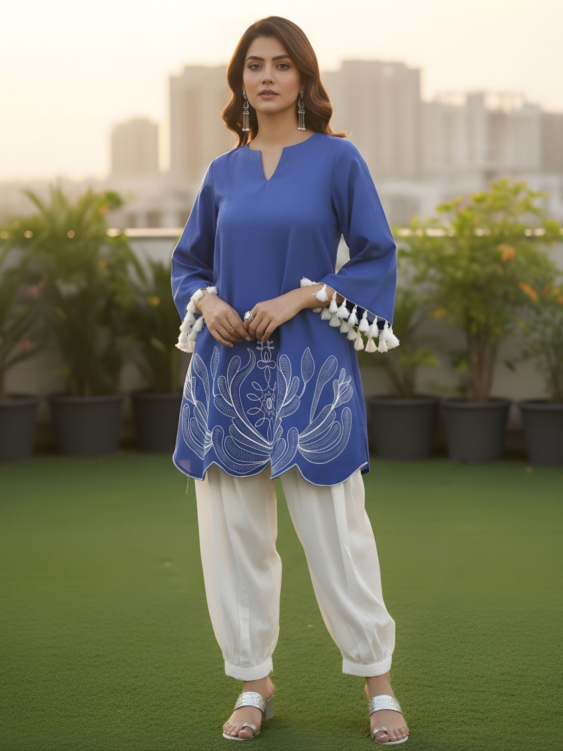 Ivanka royal embroidery cotton co-ord set