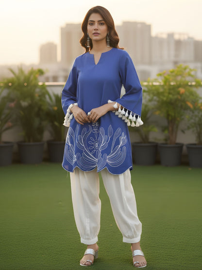 Ivanka royal embroidery cotton co-ord set
