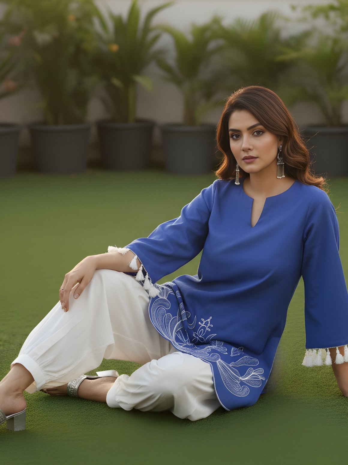 Ivanka royal embroidery cotton co-ord set