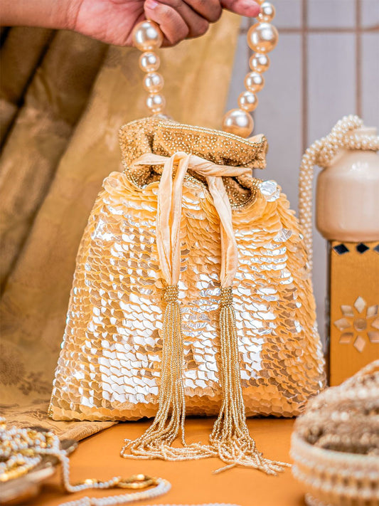 Dhiyona NR Embellished Potli Clutch