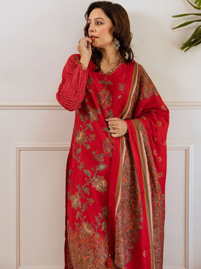 Dhiyona KL Women Floral Printed Kurta with Palazzo & Dupatta