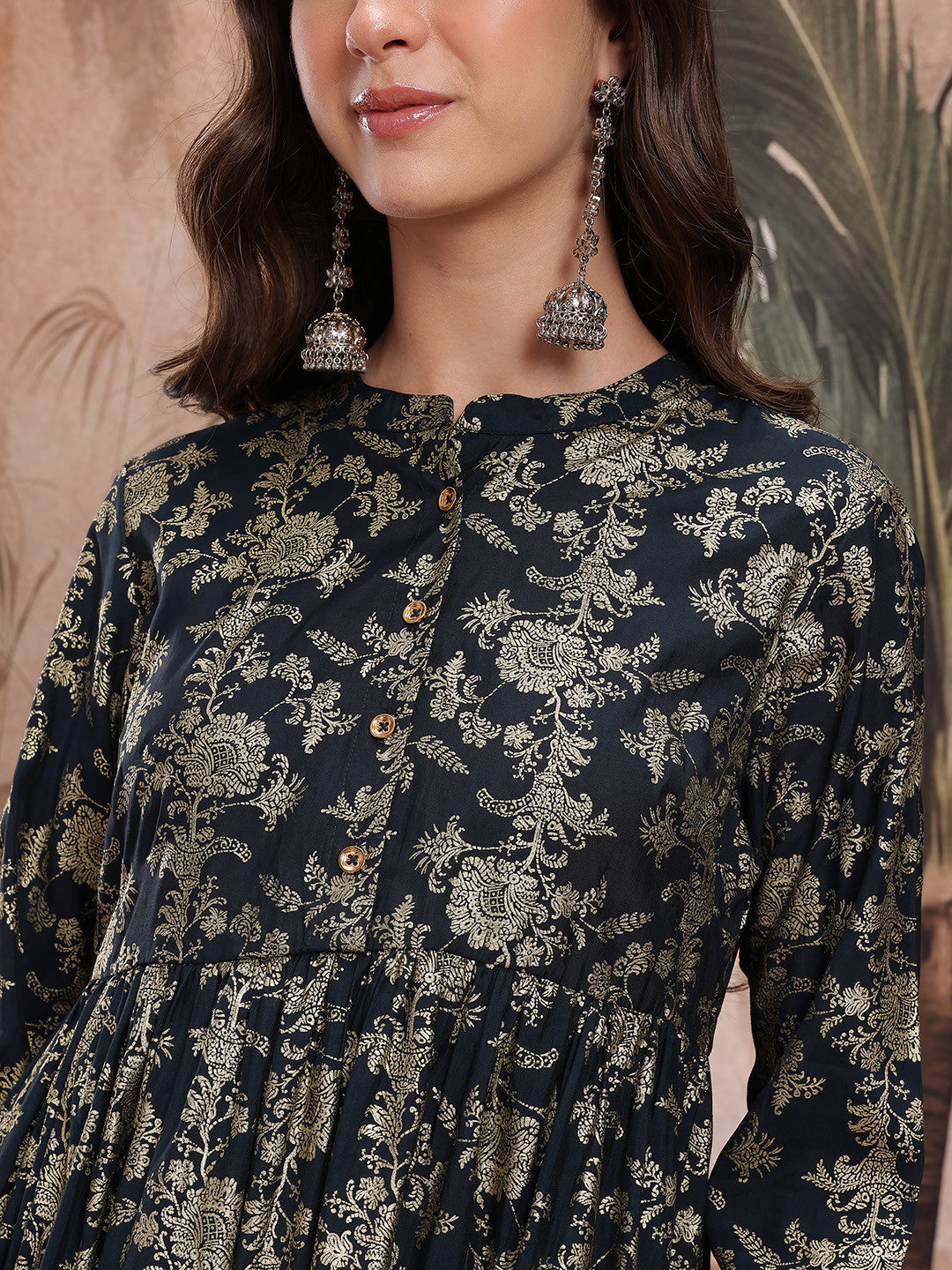 Floral Printed Regular Kurta with Trousers