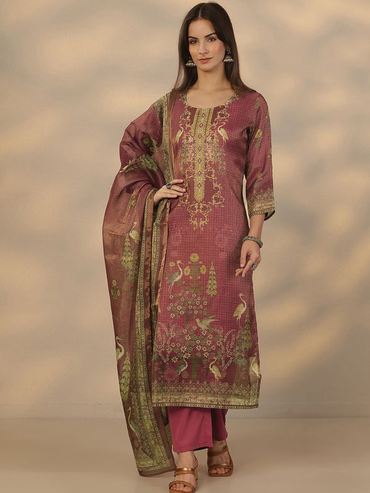 Women Ethnic Motifs Printed Regular Kurta with Trousers & With Dupatta